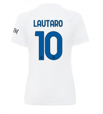 Inter Milan Lautaro Martinez #10 Bortatröja Kvinnor 2023-24 Kortärmad